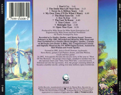 Asia (2) - Alpha (CD) | Near Mint (NM) Near Mint (NM)-