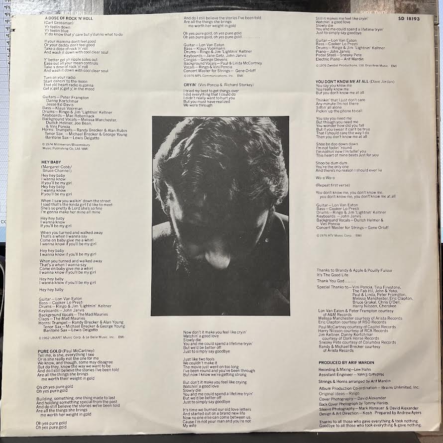 Ringo Starr - Ringo's Rotogravure (VINYL) | Near Mint (NM) Excellent (EX)-