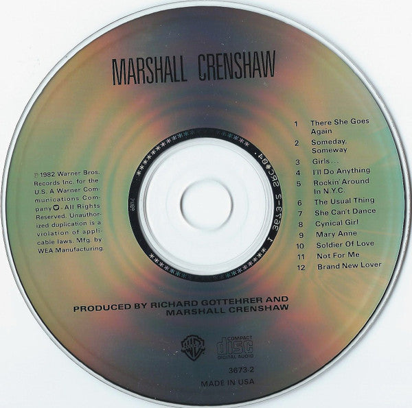 Marshall Crenshaw (CD) | Near Mint (NM) Near Mint (NM)--