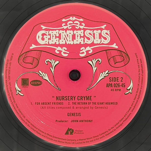Genesis - Nursery Cryme (2xVINYL AUDIOPHILE) |--