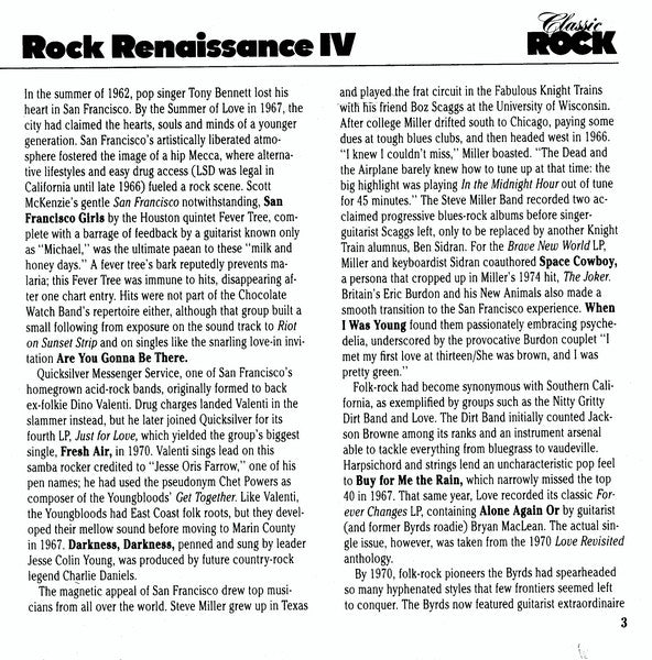 Various - Classic Rock - Rock Renaissance IV *CD* | Near Mint (NM) Near Mint (NM)-