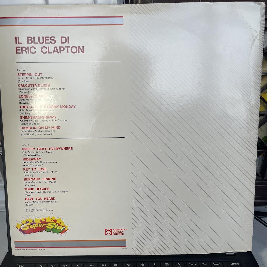 Eric Clapton - Il Blues Di Eric Clapton (VINYL) | Near Mint (NM) Excellent (EX)-