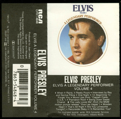 Elvis Presley - A Legendary Performer - Volume 4 (CASSETTE) | Near Mint (NM) Near Mint (NM)--