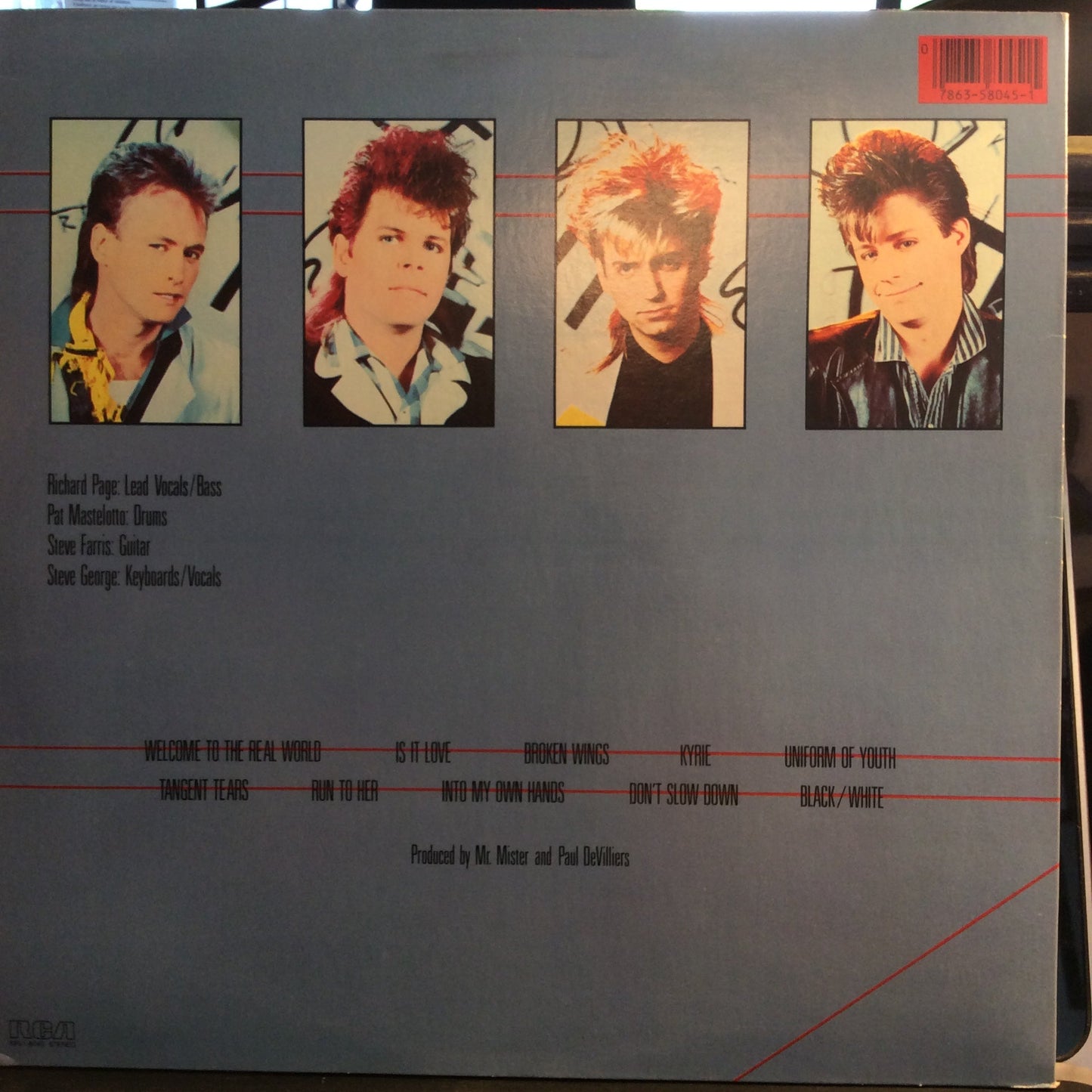 Mr. Mister - Welcome To The Real World (VINYL) | Near Mint (NM) Near Mint (NM)-