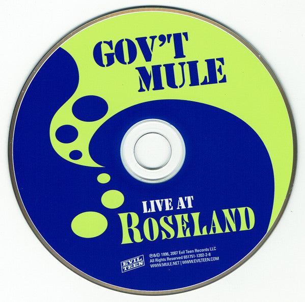 Gov't Mule - Live At Roseland Ballroom (CD) | Near Mint (NM) Near Mint (NM)--