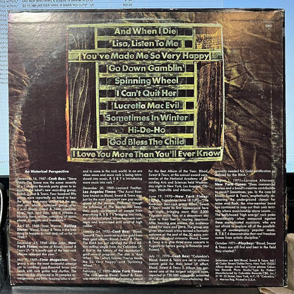 Blood, Sweat & Tears Greatest Hits (VINYL) | Near Mint (NM) Excellent (EX)--