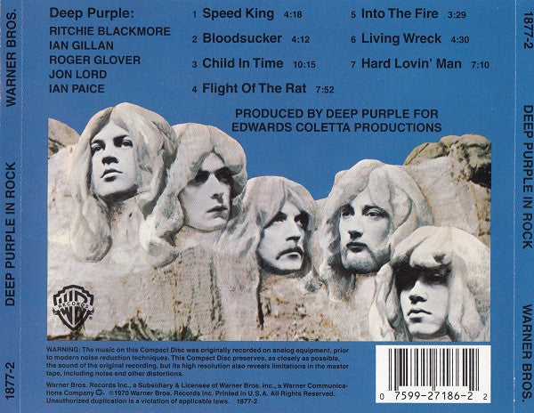 Deep Purple - In Rock (CD) | Near Mint (NM) Excellent (EX)--