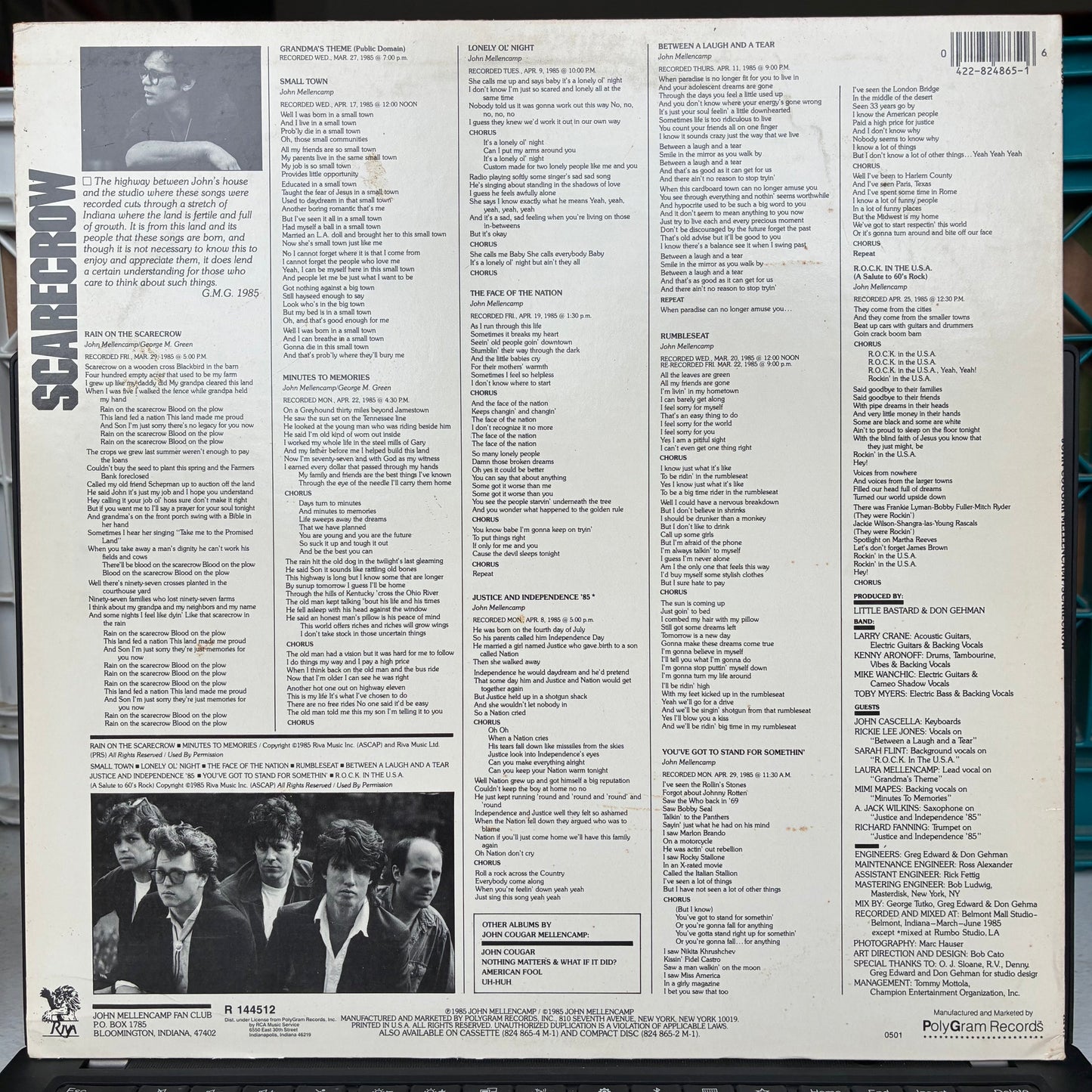 John Cougar Mellencamp - Scarecrow (VINYL LP) |--