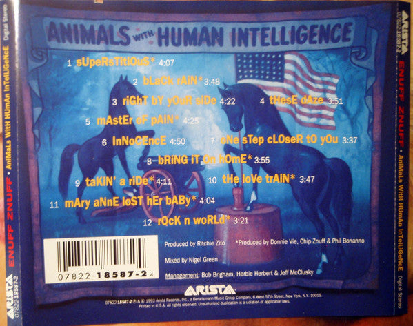 Enuff Z'nuff - Animals With Human Intelligence (CD) | Near Mint (NM or M-)--