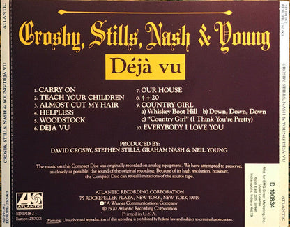 Crosby, Stills, Nash & Young - Déjà Vu (CD) | Near Mint (NM) Near Mint (NM)--