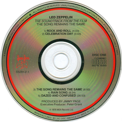 Led Zeppelin - The Soundtrack From The Film The Song Remains The Same (2xCD) | Near Mint (NM) Near Mint (NM)--