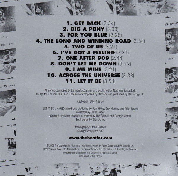 The Beatles - Let It Be... Naked (2xCD) | Near Mint (NM) Near Mint (NM)-