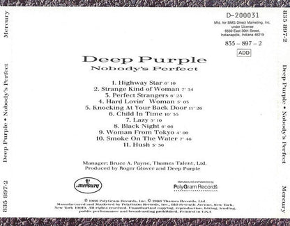 Deep Purple - Nobody's Perfect (CD) | Near Mint (NM) Near Mint (NM)-