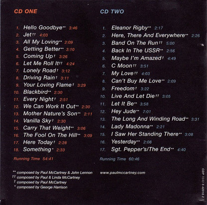 Paul McCartney - Back In The U.S. *CD* |-