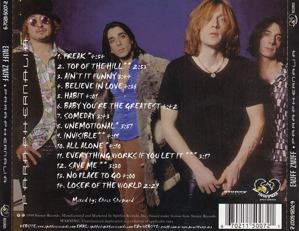 Enuff Z'nuff - Paraphernalia (CD) | Near Mint (NM or M-)--