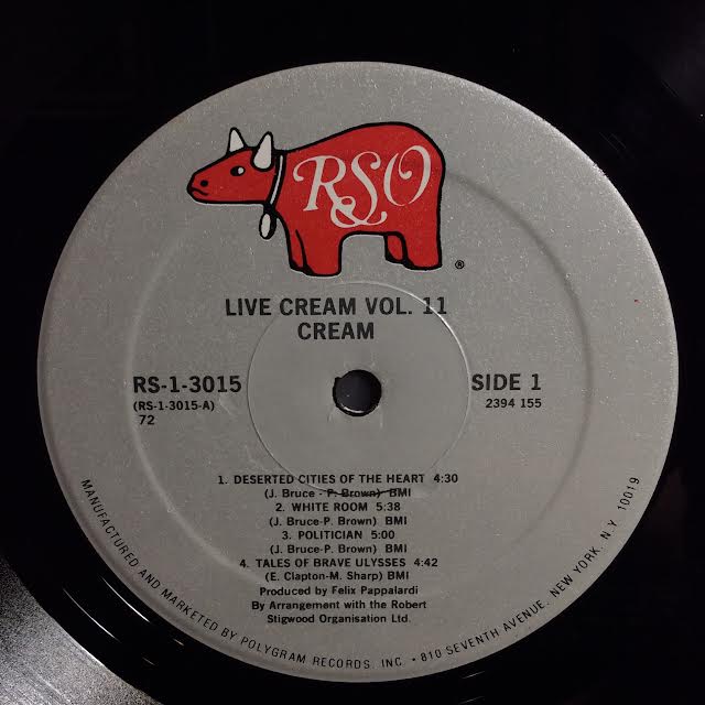 Cream (2) - Live Cream Volume II (VINYL) | Near Mint (NM) Very Good Plus (VG+)-