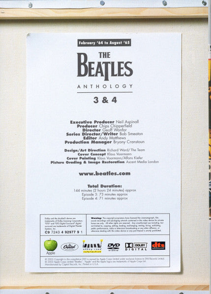 The Beatles - Anthology (DVD BOX - MISSING DISC 1) |-