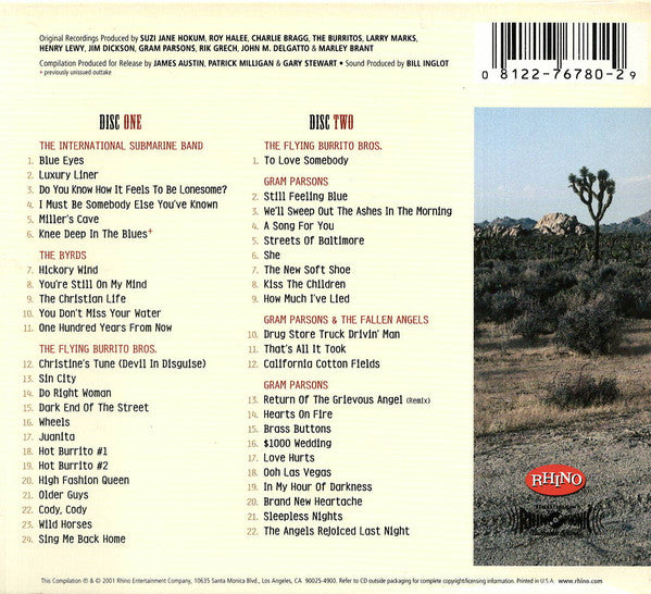 Gram Parsons - Sacred Hearts & Fallen Angels: The Gram Parsons Anthology (2x CD BOX) | Near Mint (NM) Near Mint (NM)-