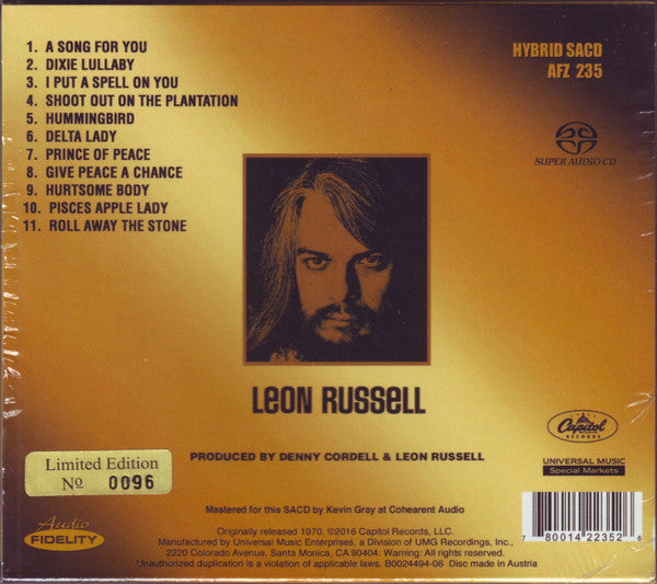Leon Russell - Leon Russell *HYBRID SACD/NUMBERED* | Near Mint (NM) Near Mint (NM)-