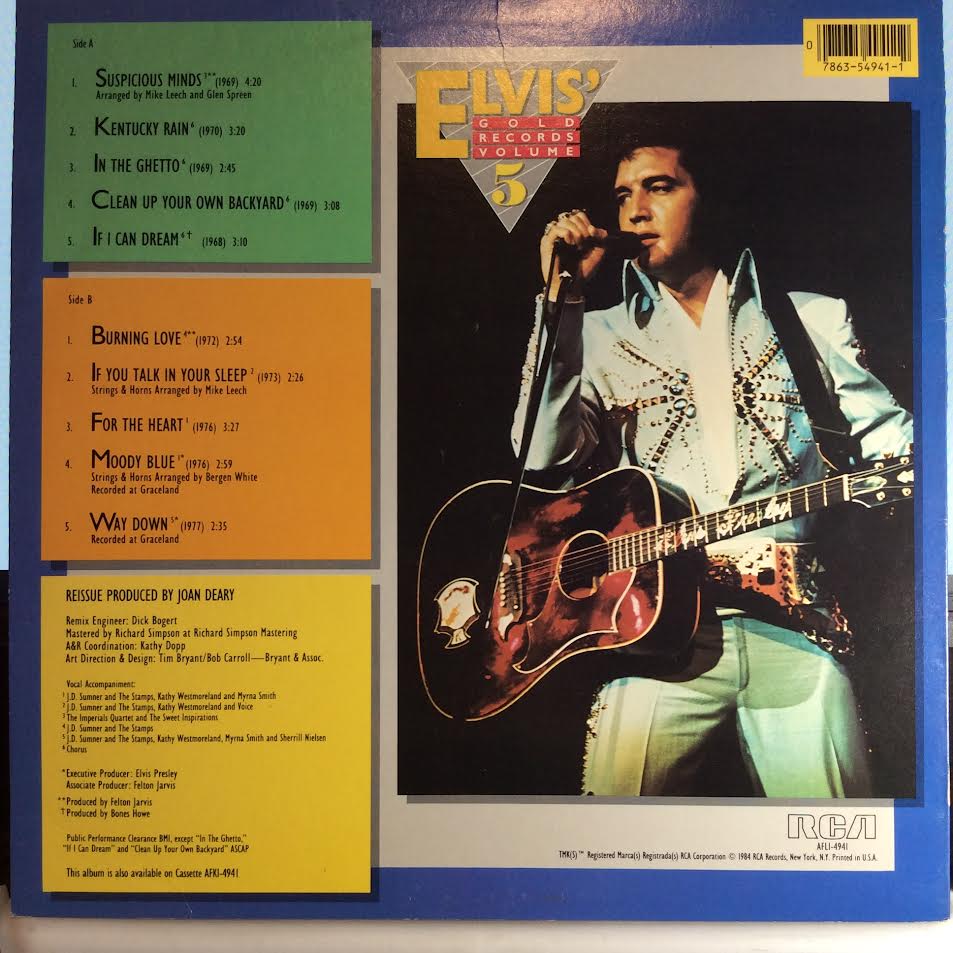 Elvis Presley - Elvis' Gold Records Volume 5 (VINYL) | Near Mint (NM) Near Mint (NM)-