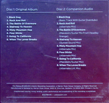 Led Zeppelin - Untitled (2xCD) | Near Mint (NM or M-)--