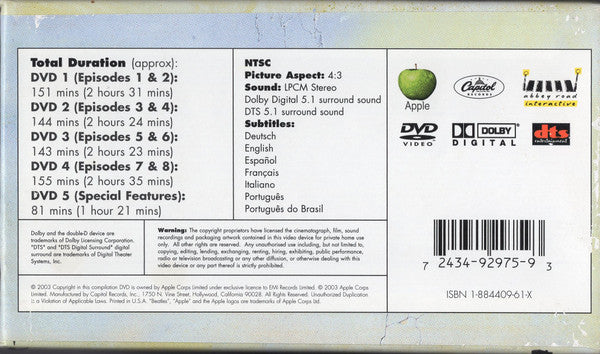 The Beatles - Anthology (DVD BOX - MISSING DISC 1) |-