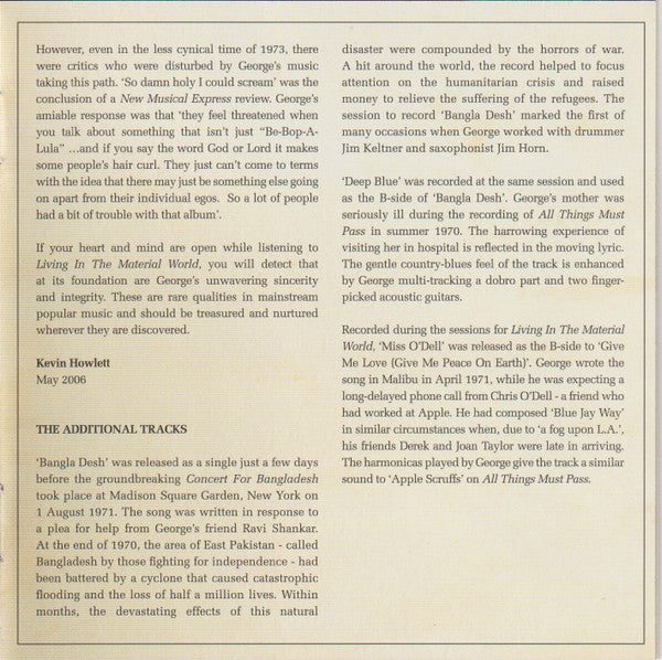 George Harrison - Living In The Material World (CD) | Near Mint (NM) Near Mint (NM)-