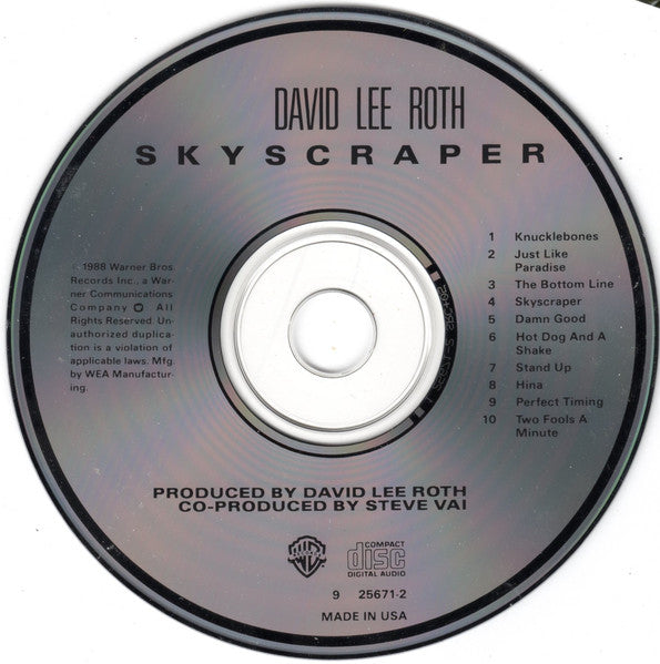 David Lee Roth - Skyscraper (CD) | Near Mint (NM) Near Mint (NM)-
