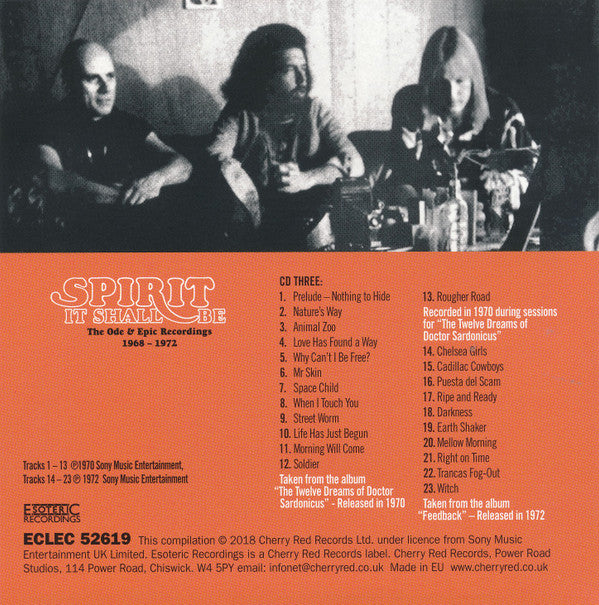 Spirit (8) - It Shall Be: The Ode & Epic Recordings 1968-1972 *5XCD BOX* | Excellent (EX) Near Mint (NM)--