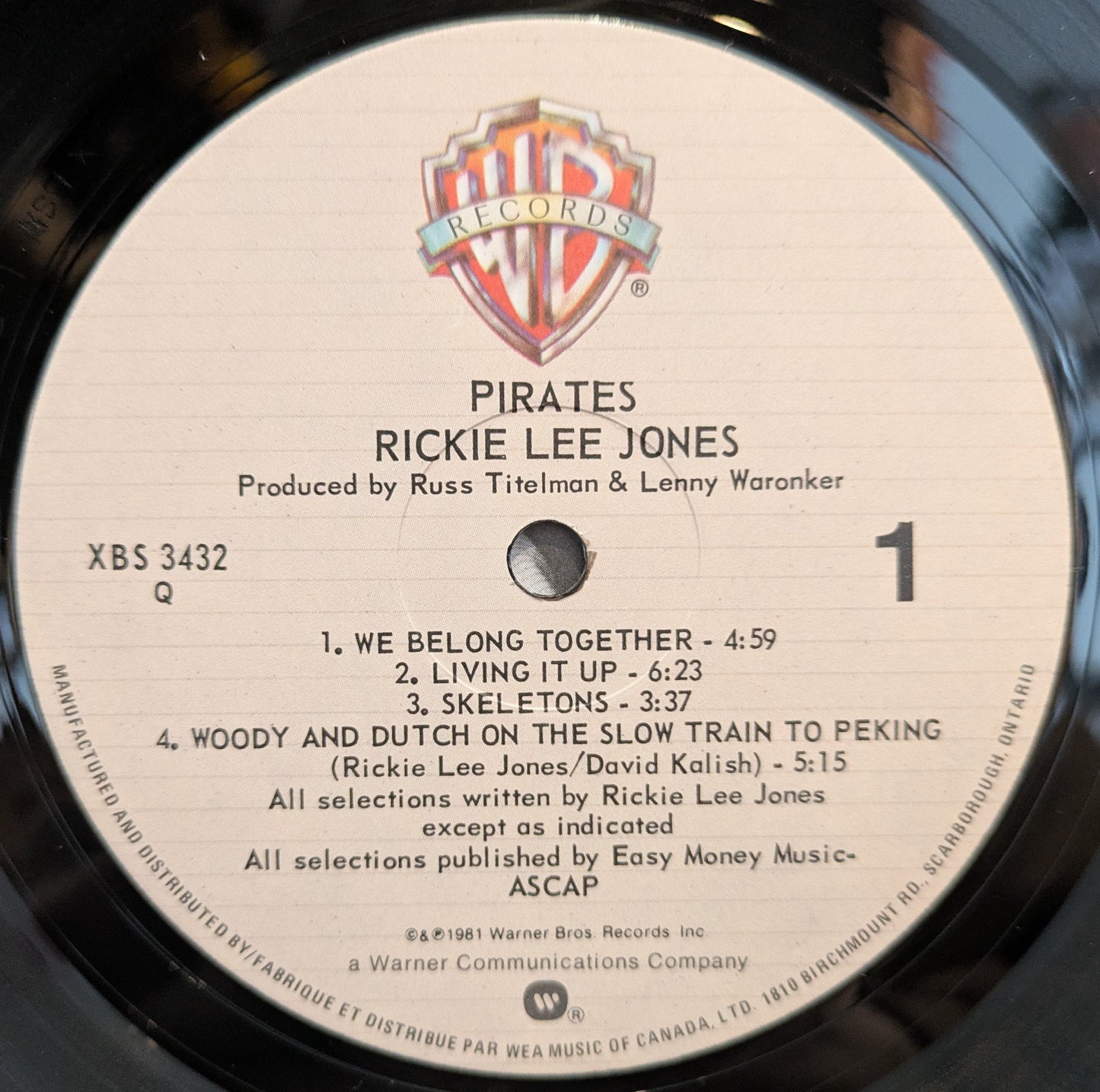 Rickie Lee Jones - Pirates (VINYL) | Near Mint (NM) Very Good Plus (VG+)-