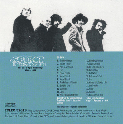 Spirit (8) - It Shall Be: The Ode & Epic Recordings 1968-1972 *5XCD BOX* | Excellent (EX) Near Mint (NM)--