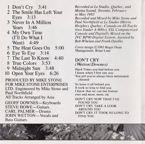 Asia (2) - Alpha (CD) | Near Mint (NM) Near Mint (NM)-