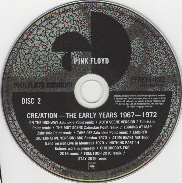 Pink Floyd - Cre/ation (The Early Years 1967-1972) (2xCD) | Near Mint (NM) Near Mint- (NM-)-