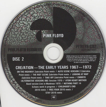 Pink Floyd - Cre/ation (The Early Years 1967-1972) (2xCD) | Near Mint (NM) Near Mint- (NM-)-
