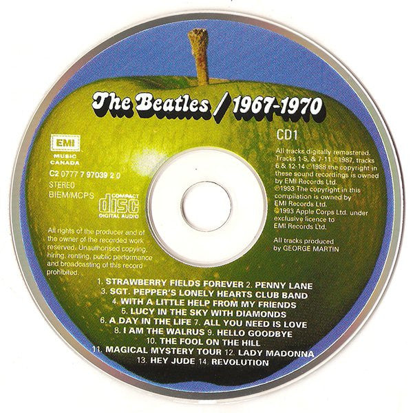The Beatles - 1967-1970 (2xCD CANADA) | Near Mint (NM) Near Mint (NM)-