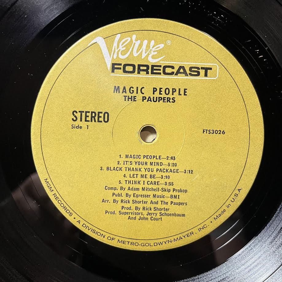 The Paupers - Magic People (VINYL) | Near Mint (NM) Very Good Plus (VG+)-