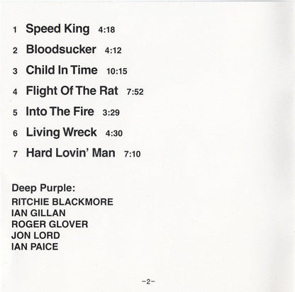 Deep Purple - In Rock (CD) | Near Mint (NM) Excellent (EX)--