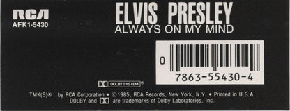 Elvis Presley - Always On My Mind (CASSETTE) | Near Mint (NM) Near Mint (NM)-
