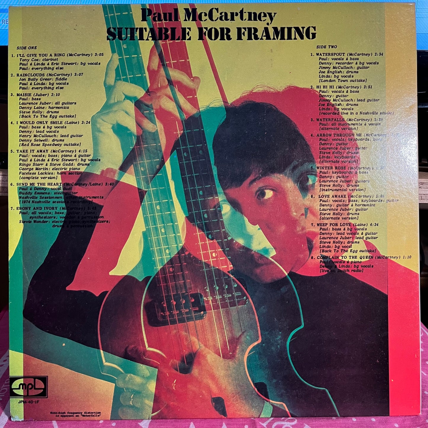 Paul McCartney - Suitable For Framing *UNOFFICIAL* | Near Mint (NM) Near Mint (NM)--