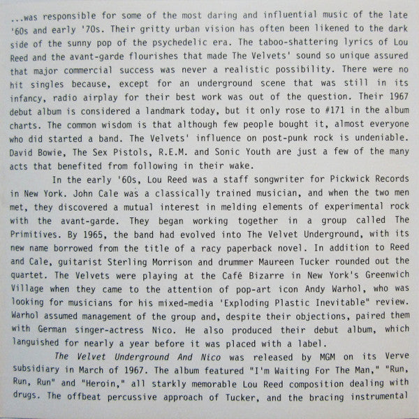 The Velvet Underground - The Best Of The Velvet Underground (CD) | Near Mint (NM) Near Mint (NM)--