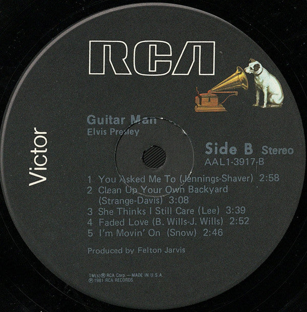 Elvis Presley - Guitar Man *INDIANAPOLIS* | Near Mint (NM) Near Mint (NM)-