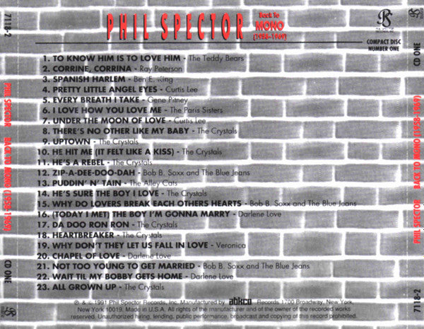 Back To Mono (1958-1969) (3xCD) | Near Mint (NM) Near Mint (NM)--