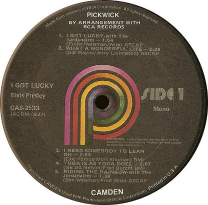Elvis Presley - I Got Lucky (VINYL) | Near Mint (NM) Excellent (EX)-