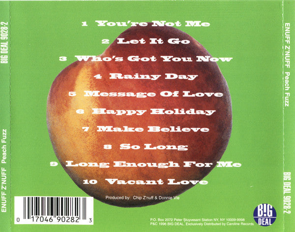 Enuff Z'nuff - Peach Fuzz (CD) | Near Mint (NM or M-)--