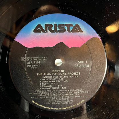 The Alan Parsons Project - The Best Of The Alan Parsons Project (VINYL) | Near Mint (NM) Very Good Plus Plus (VG++)-