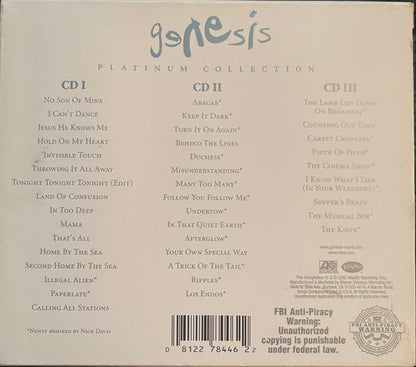 Genesis - Platinum Collection (3xCD) | Near Mint (NM) Near Mint (NM)-