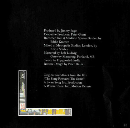 Led Zeppelin - The Soundtrack From The Film "The Song Remains The Same" (2xCD Swan Song ‎– R2 328252) | USED Near Mint (NM or M-) Excellent (EX)-
