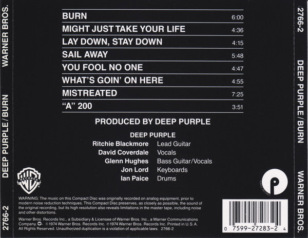 Deep Purple - Burn (CD) | Near Mint (NM) Near Mint (NM)-