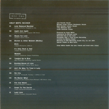 Great White - A Double Dose (2x CD Deadline Music ‎– CLP 1381-2) | USED Near Mint (NM or M-) Near Mint (NM)--