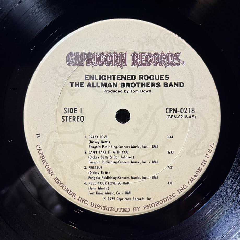 The Allman Brothers Band - Enlightened Rogues (VINYL) | Near Mint (NM) Near Mint (NM)-
